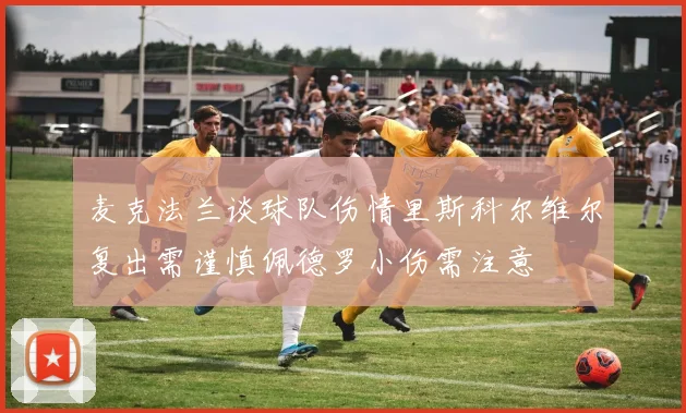 麦克法兰谈球队伤情里斯科尔维尔复出需谨慎佩德罗小伤需注意